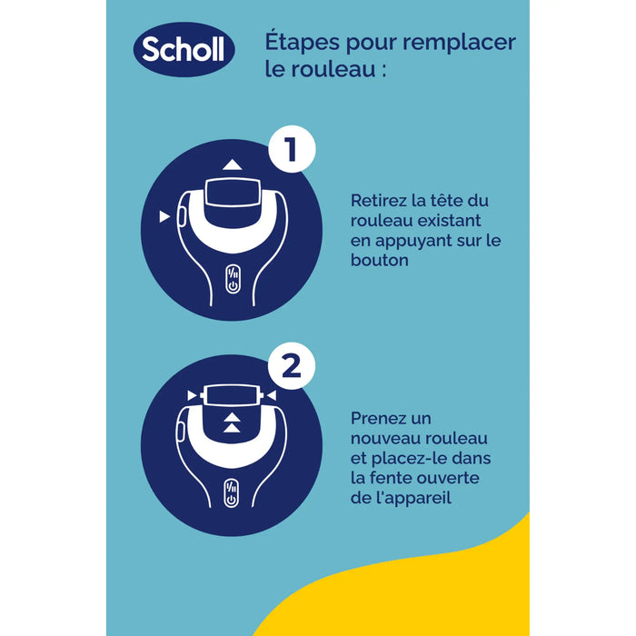 Ultra-Exfoliating Grain Roller Refill - Electric Pedicure Rasp - Velvet Smooth - Scholl Scholl
