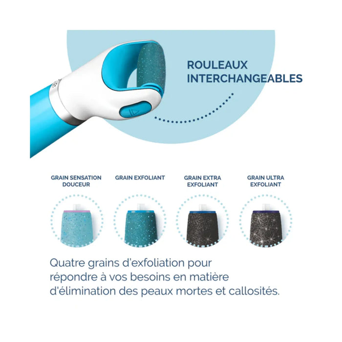 Ultra-Exfoliating Grain Roller Refill - Electric Pedicure Rasp - Velvet Smooth - Scholl Scholl