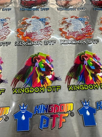 UV DTF Transfers (Stickers) Build a Gang Sheet (Print Your Designs) by Kingdom Transfers® - SEMI-TRANSPARENT