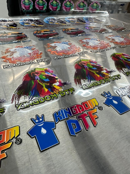 UV DTF Transfers (Stickers) UPLOAD a Gang Sheet (Print Your Designs) by Kingdom Transfers®