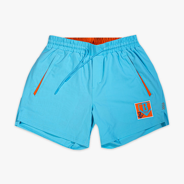 Blue UVChangeup Trash Talk Youth youth shorts — front view