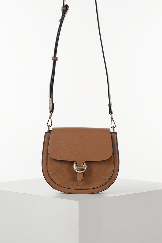 Venetia Tan Saddle Crossbody