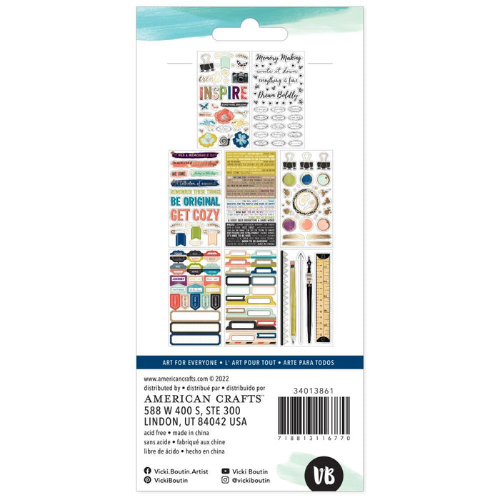 Vicki Boutin - Sticker Book - W/Gold Foil Accents - 238/Pkg - Print Shop. Available at Embellish Away located in Bowmanville Ontario Canada.