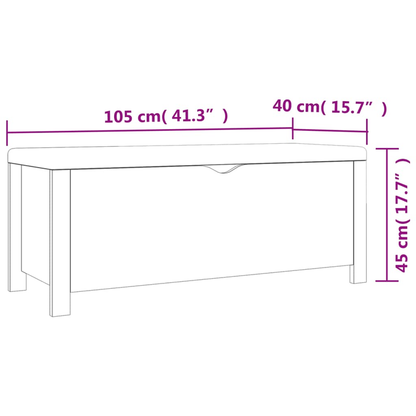 Vida XL Deck Box Gray vidaXL Storage Box with Cushion Gray 41.3"x15.7"x17.7"
