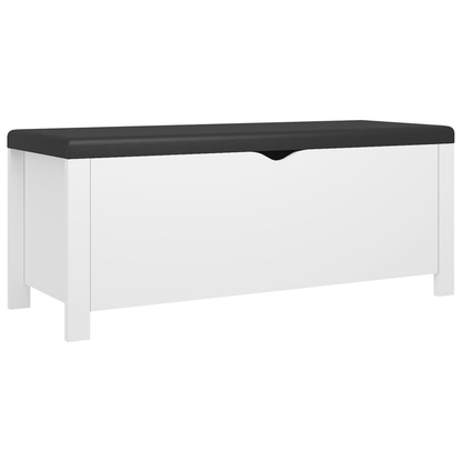 Vida XL Deck Box White vidaXL Storage Box with Cushion White 41.3"x15.7"x17.7"