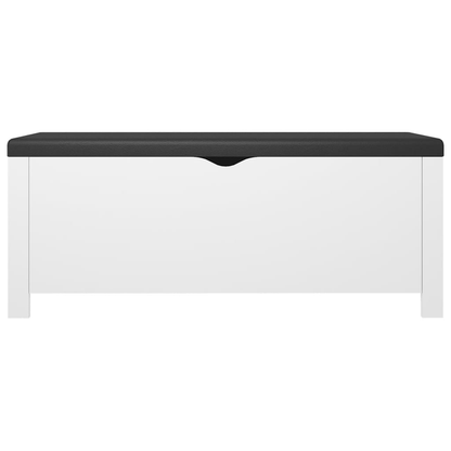 Vida XL Deck Box White vidaXL Storage Box with Cushion White 41.3"x15.7"x17.7"