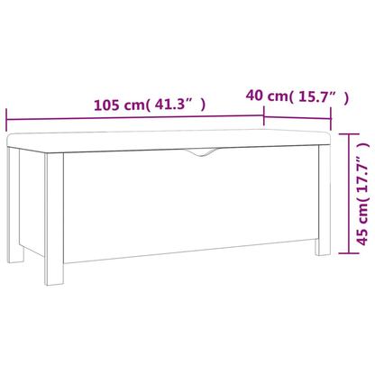 Vida XL Deck Box White vidaXL Storage Box with Cushion White 41.3"x15.7"x17.7"