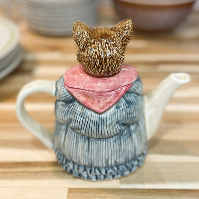 Vintage 1980's Otagiri Cat Lady Ceramic Tea Pot