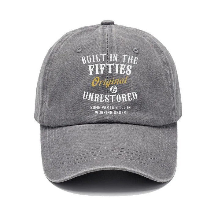 Washed Print Denim Baseball Cap Retro Versatile Soft Top Hat