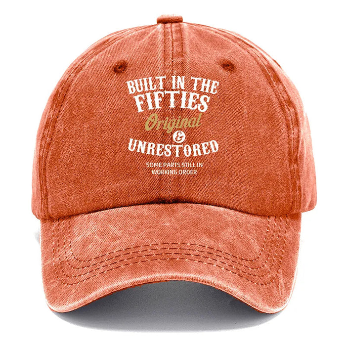 Washed Print Denim Baseball Cap Retro Versatile Soft Top Hat