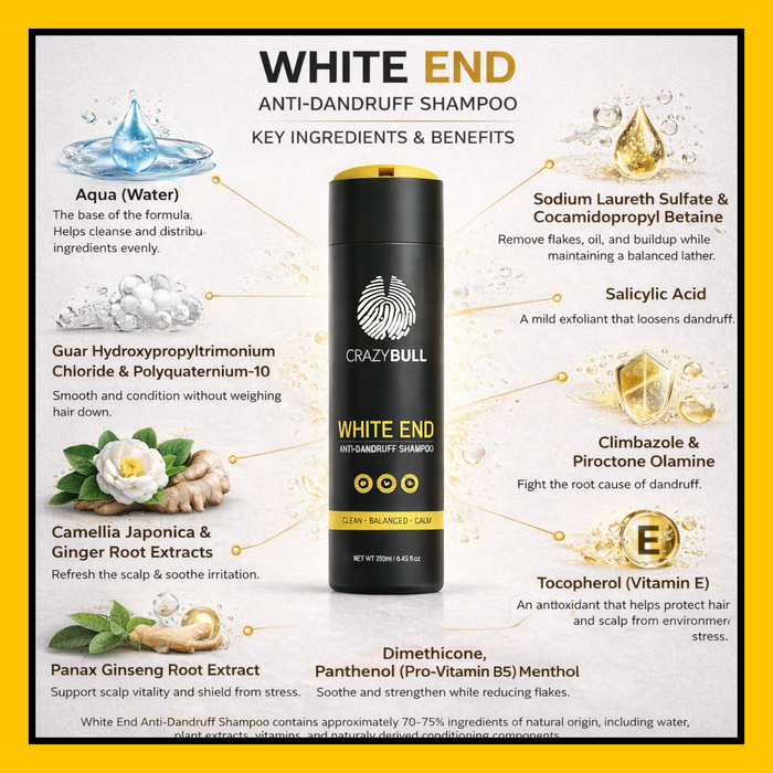 White End Anti-Dandruff Shampoo - 30ml Sample Sachet