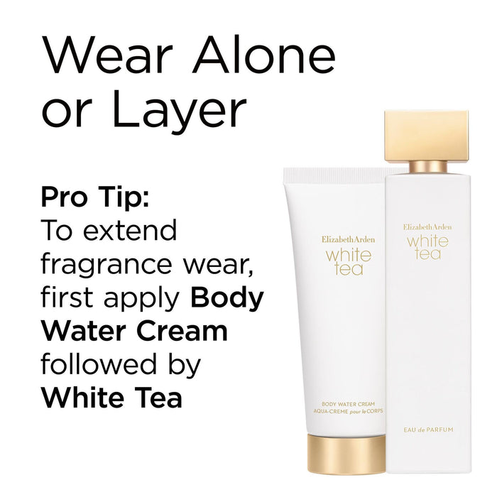 Wear Alone or Layer. Pro Tip: To extend fragrance wear, first apply White Tea Body Water Cream followed by White Tea Eau de Parfum.