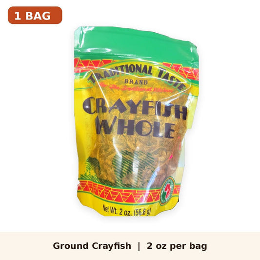Whole Dried Crayfish – Nigerian Crayfish, Traditional Taste, 2 oz – Single Unit (Inventory Stock)