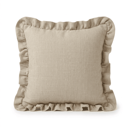 Wilmare Taupe Scalloped Edge Cushion Cover - 45x45cm Textiles