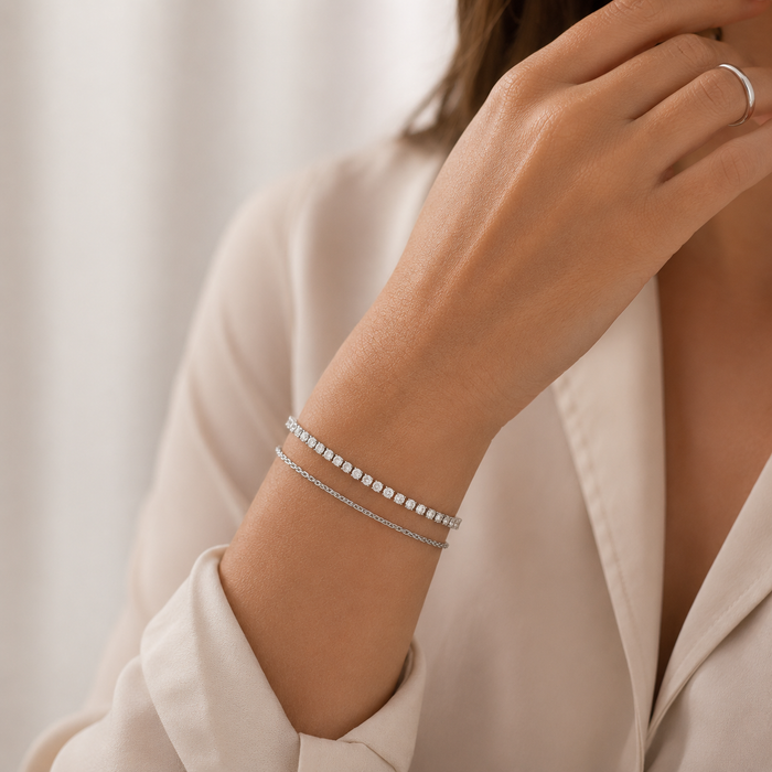 Wolff Jewelry - Crystal Tennis Bracelet - Sølv