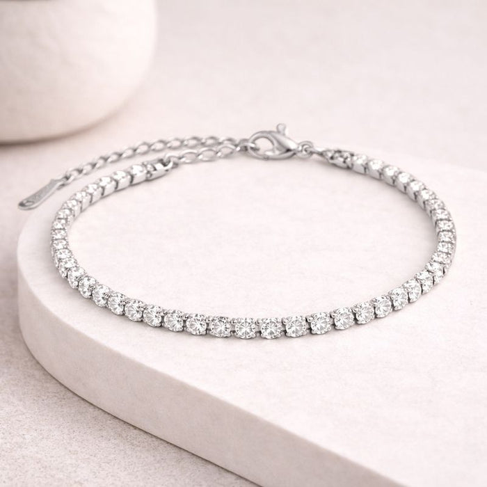 Wolff Jewelry - Crystal Tennis Bracelet - Sølv