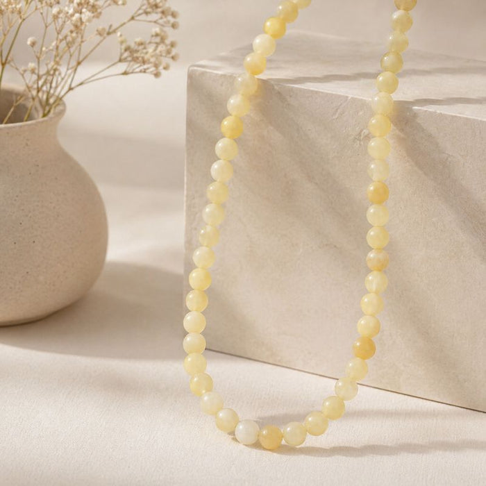 Wolff Jewelry - Jusi Pearl halskæde - Light Yellow
