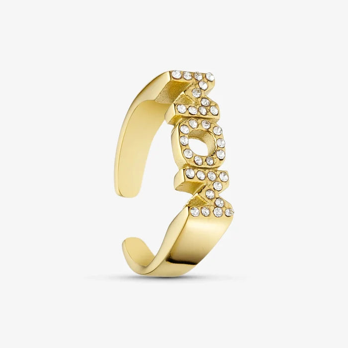 Wolff Jewelry - MOM Shine Ring - 18 karat guldbelagt (Justerbar)