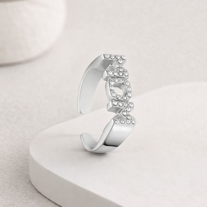 Wolff Jewelry - MOM Shine Ring - Sølvfarvet (Justerbar)