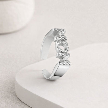 Wolff Jewelry - MOM Shine Ring - Sølvfarvet (Justerbar)
