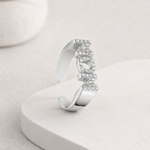 Wolff Jewelry - MOM Shine Ring - Sølvfarvet (Justerbar)