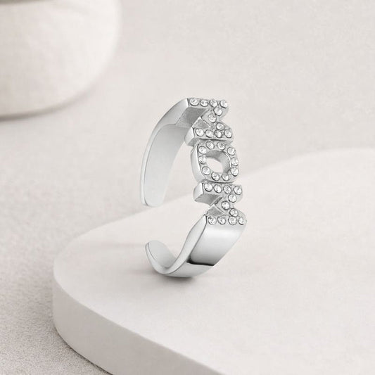 Wolff Jewelry - MOM Shine Ring - Sølvfarvet (Justerbar)