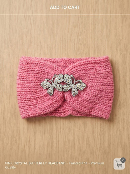 Women's Chunky Knit Rhinestone & Charm Ear Warmer Headbands