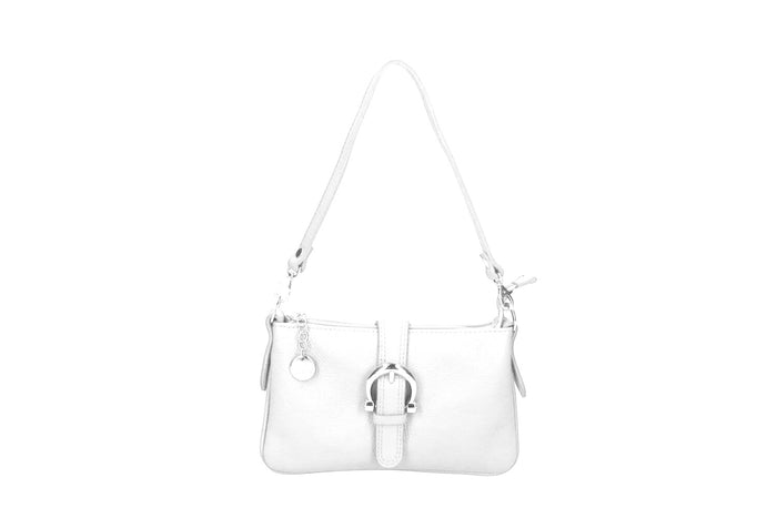 Women's Italian Leather Shoulder Handbag with Detachable Strap - Hollie
