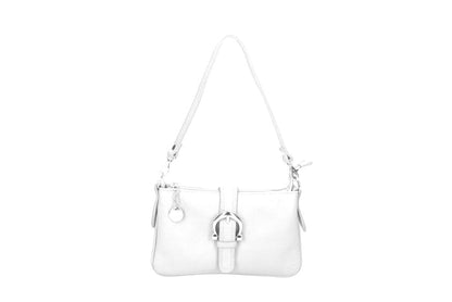 Women's Italian Leather Shoulder Handbag with Detachable Strap - Hollie