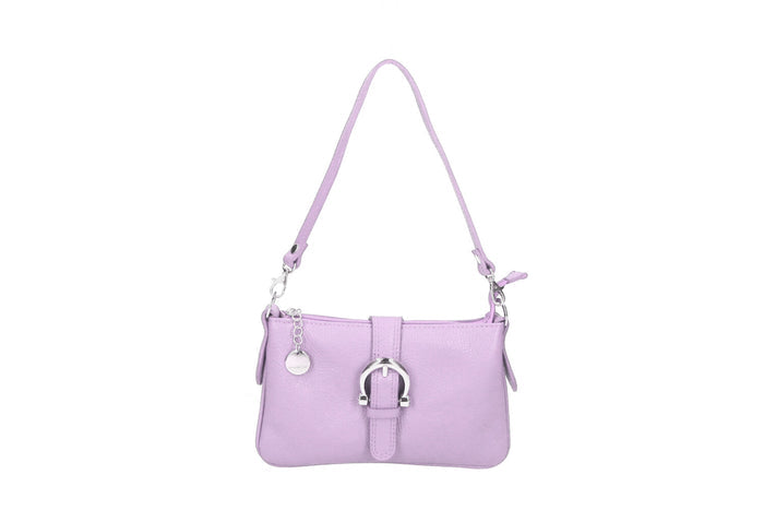 Women's Italian Leather Shoulder Handbag with Detachable Strap - Hollie