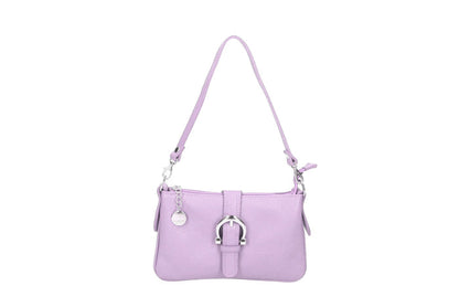 Women's Italian Leather Shoulder Handbag with Detachable Strap - Hollie