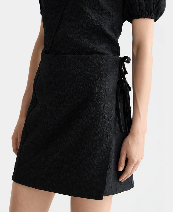 Wrapped and Tied Mini Skirt
