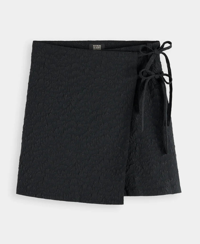 Wrapped and Tied Mini Skirt