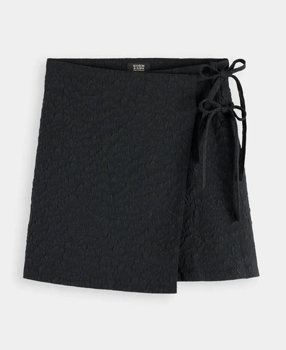 Wrapped and Tied Mini Skirt