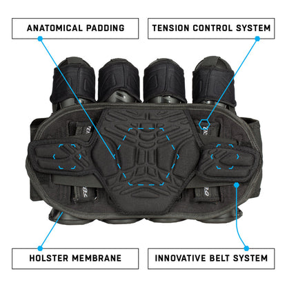 Zero G 2.0 Harness - Black/Black - 4+3+4