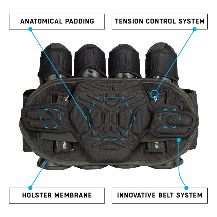 Zero G 2.0 Harness - Black/Red - 3+2+4